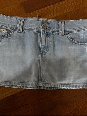 Abercrombie & Fitch Light Blue Denim Mini Skirt